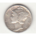 1942 - 10 Cents (Dime) Argento Dollaro Stati Uniti Mercury Dime Spl